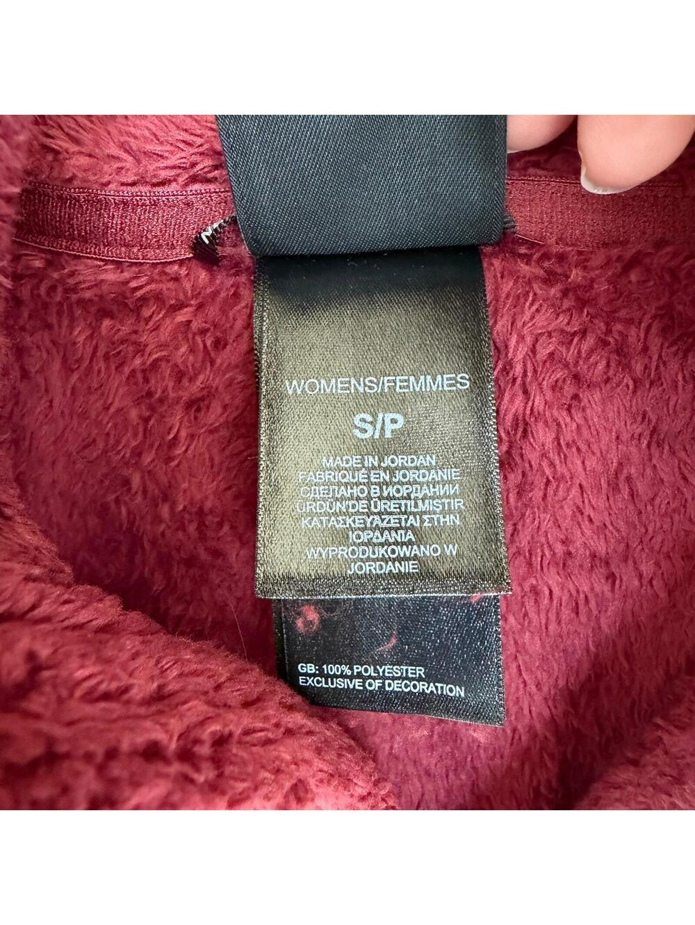 The North Face Osito Full Zip Fleece Jacket Burgundy Maroon Women’s Size Small - Picture 3 of 4